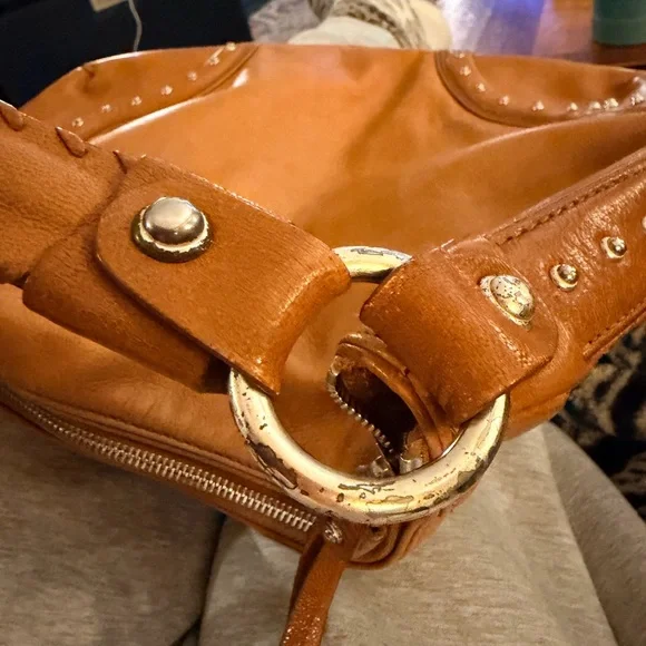 Michael Kors Tan Studded Hobo Bag - Picture 11 of 14